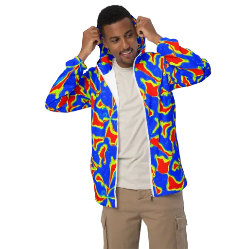 Heatwave Drift on a Men's Windbreaker