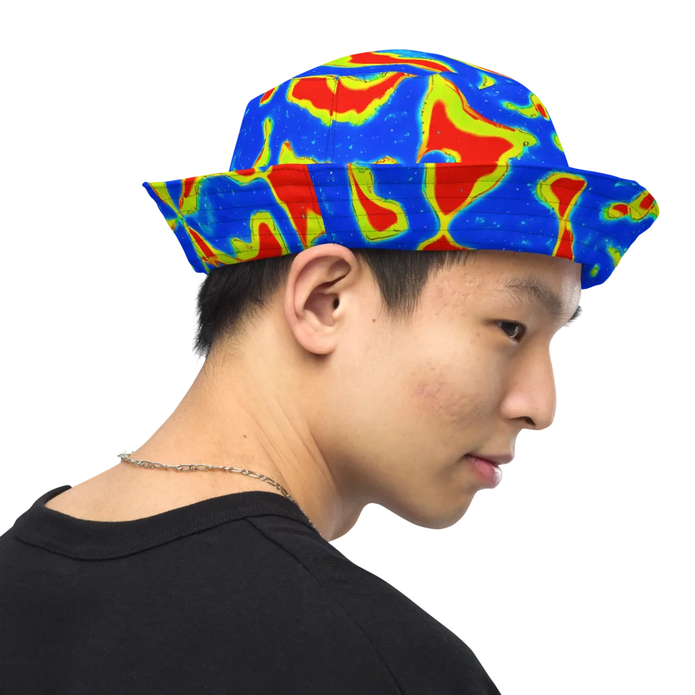 Heatwave Drift on Reversible Bucket Hat — Right Outside