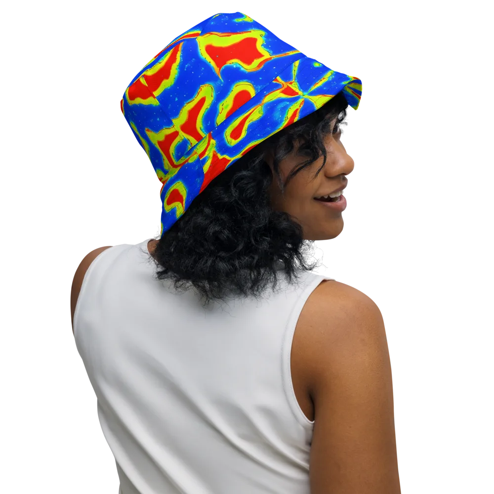 Heatwave Drift on Reversible Bucket Hat — Right Outside