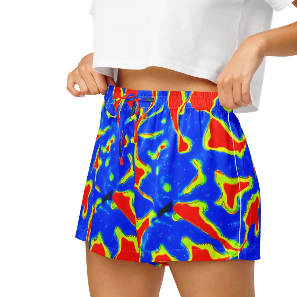 Heatwave Drift on Women's Pajama Shorts — Left
