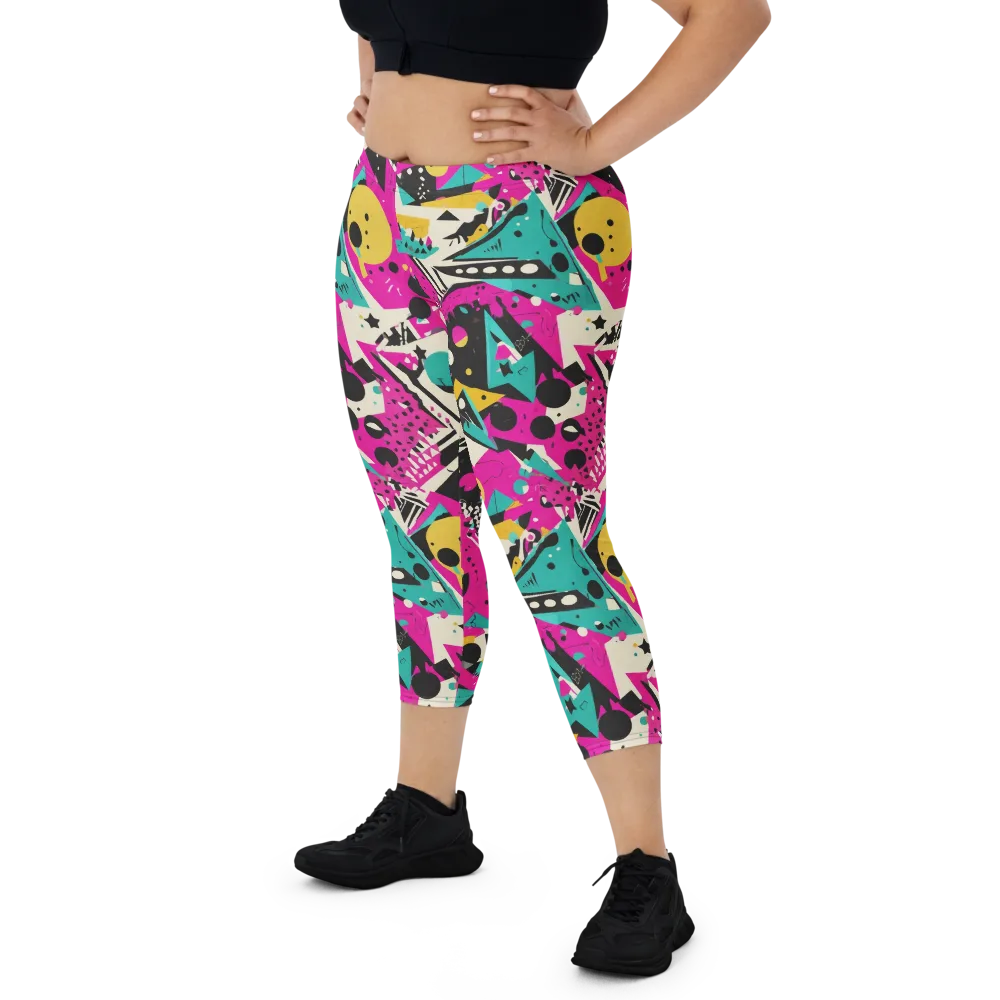 Neon Cutup on Capri Leggings — Front