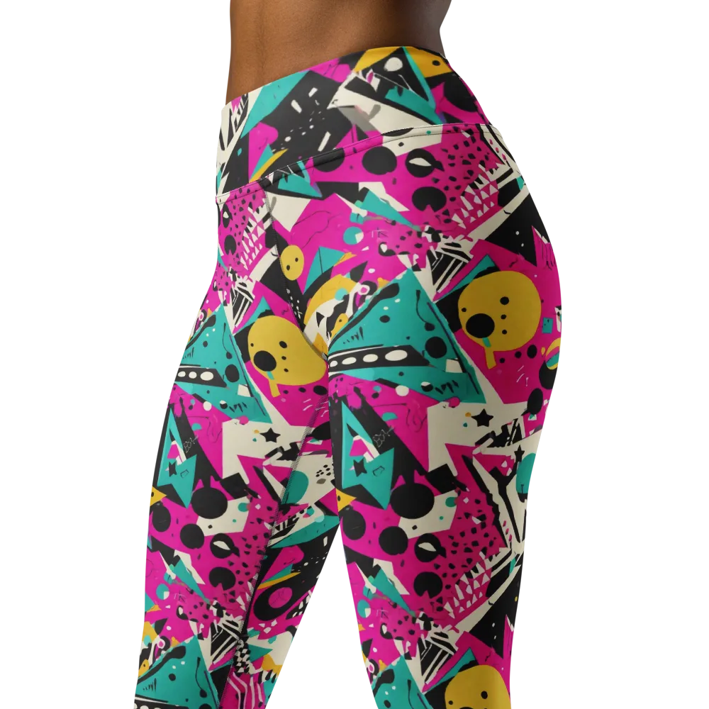Neon Cutup on Yoga Leggings — Left Front
