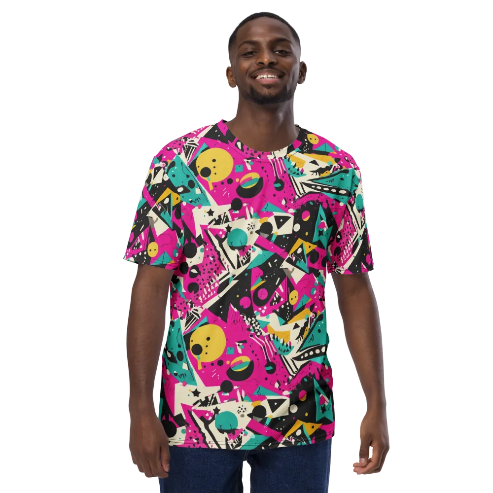 Neon Cutup on Men's Crew Neck T-Shirt — Front