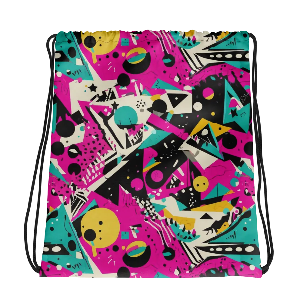 Neon Cutup on Drawstring Bag — Photo
