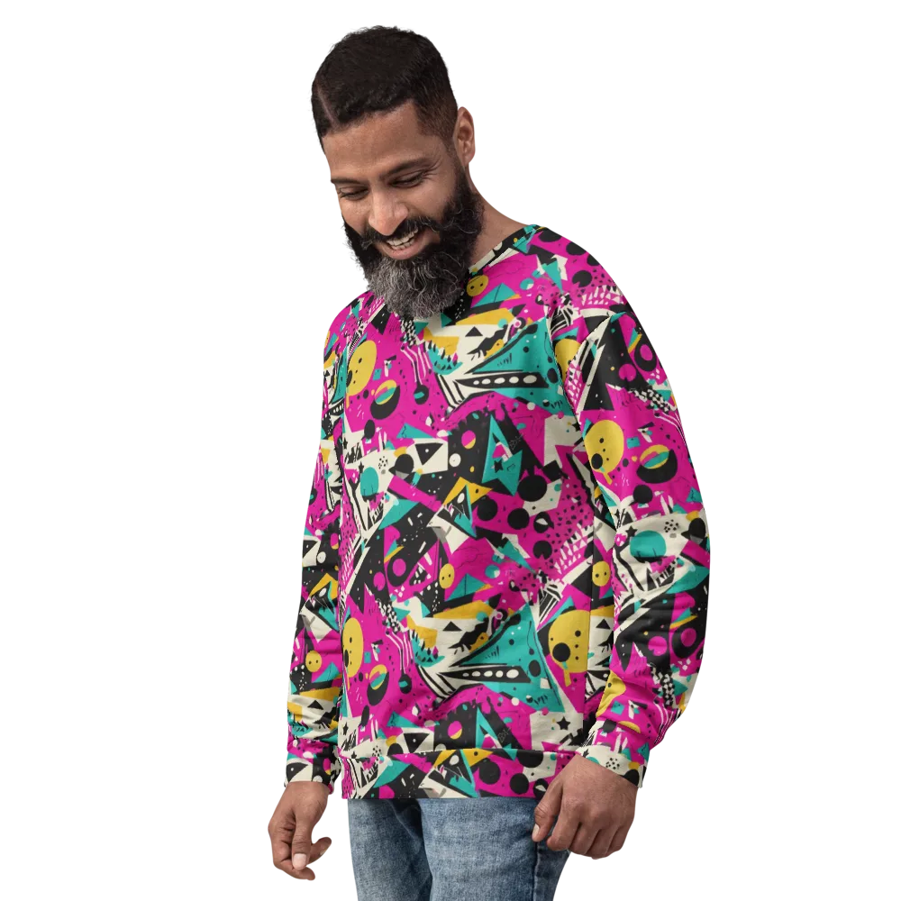 Neon Cutup on Sweatshirt — Left Front