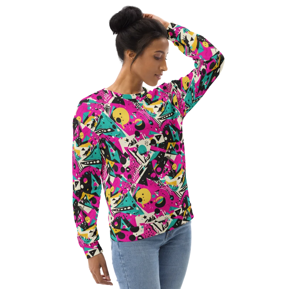 Neon Cutup on Sweatshirt — Right Front