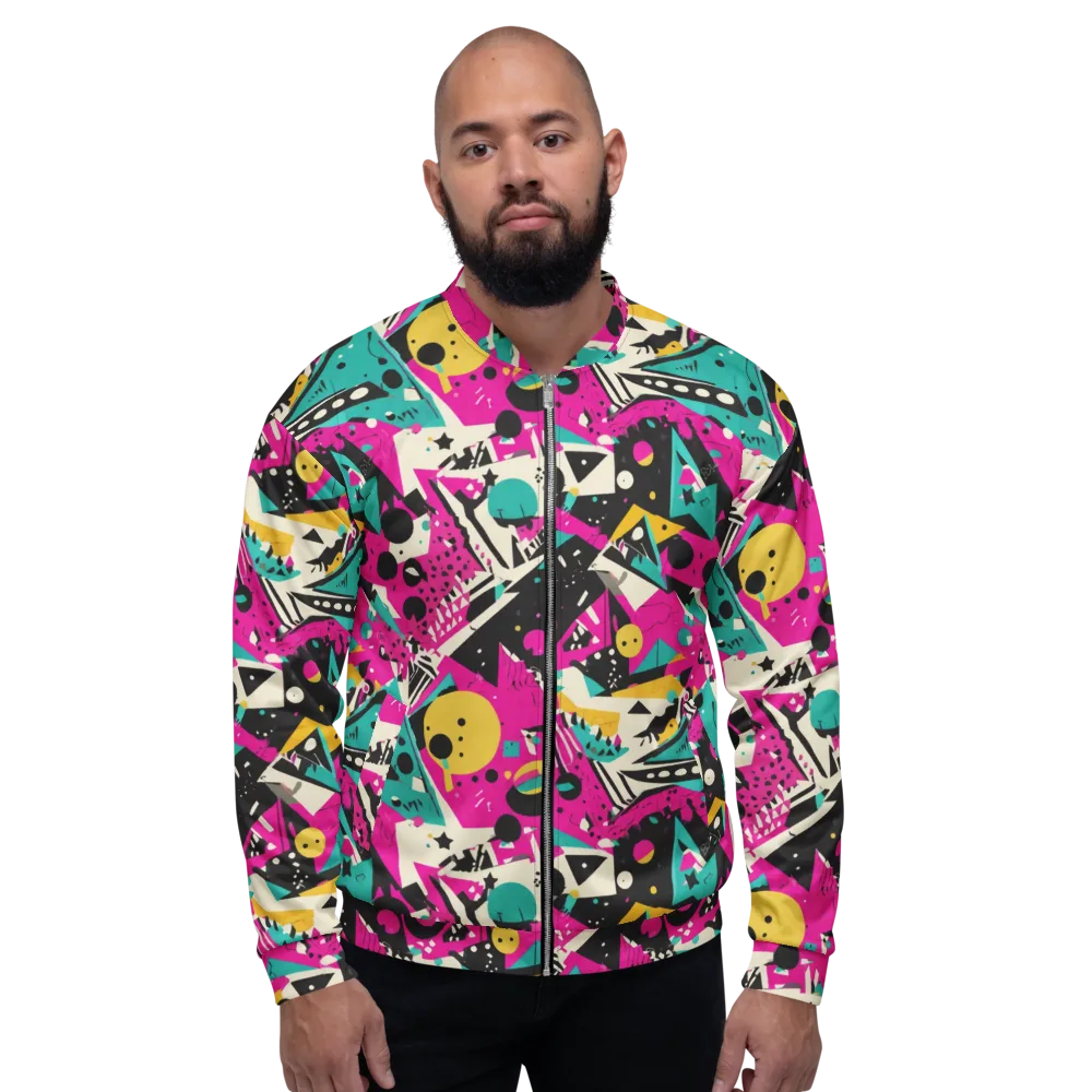 Neon Cutup on Bomber Jacket — Front