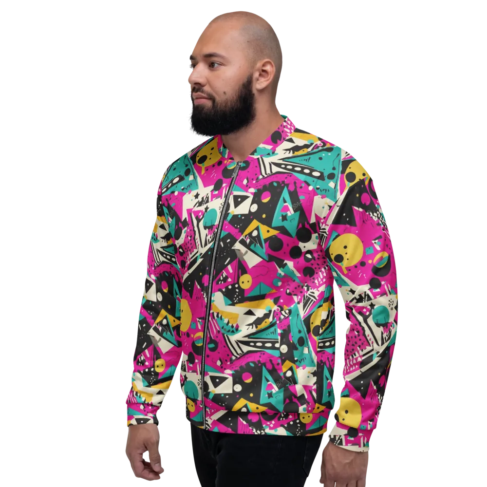 Neon Cutup on Bomber Jacket — Left
