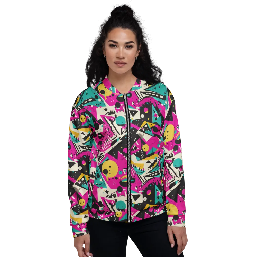 Neon Cutup on Bomber Jacket — Front