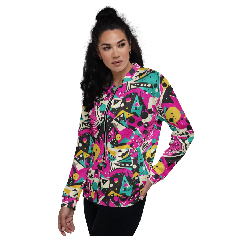 Neon Cutup on Bomber Jacket — Left