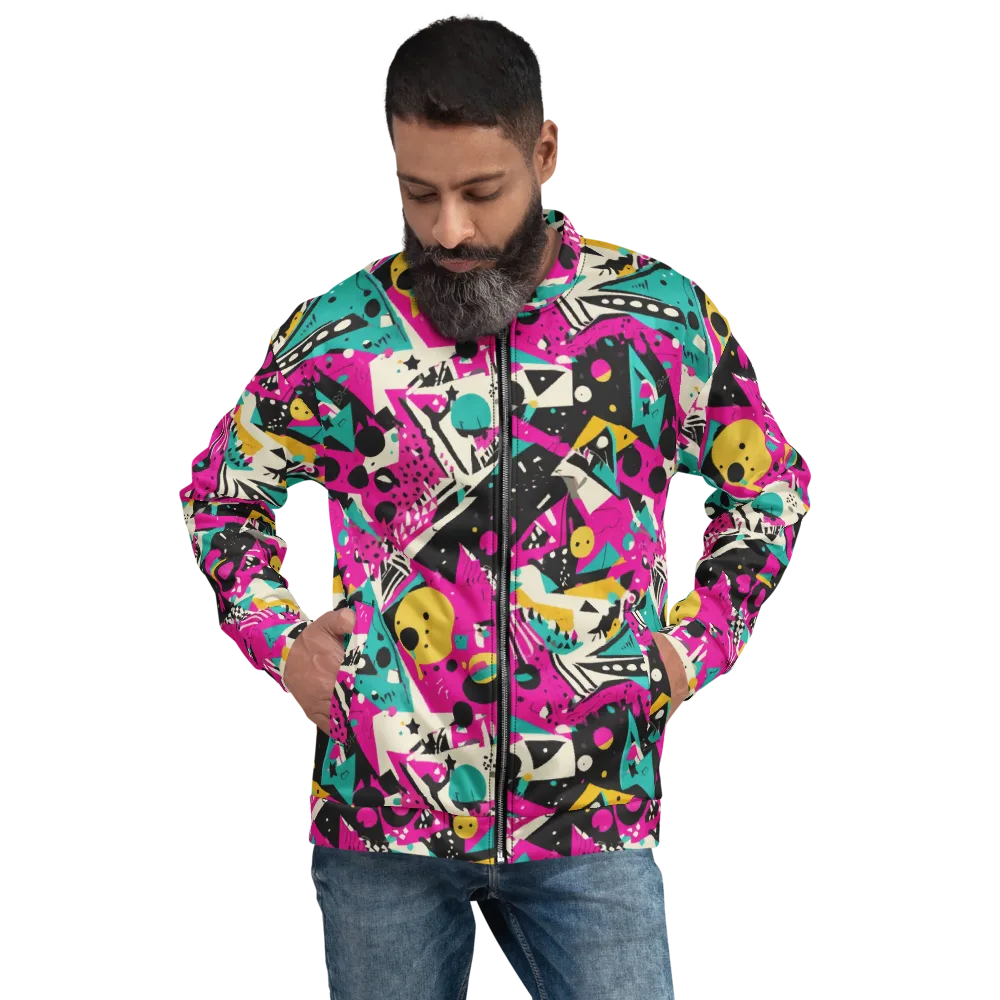 Neon Cutup on Bomber Jacket — Front