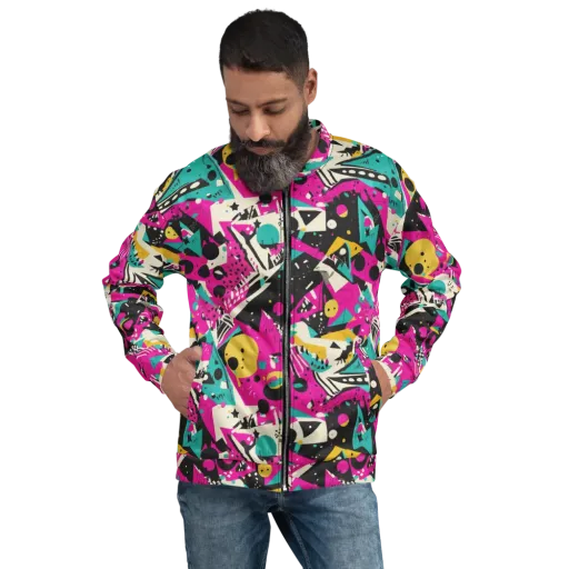 Neon Cutup on a Bomber Jacket