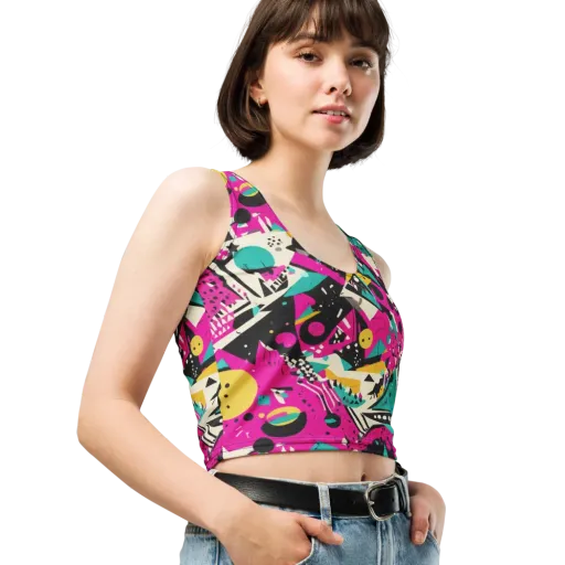 Neon Cutup on a Crop Top