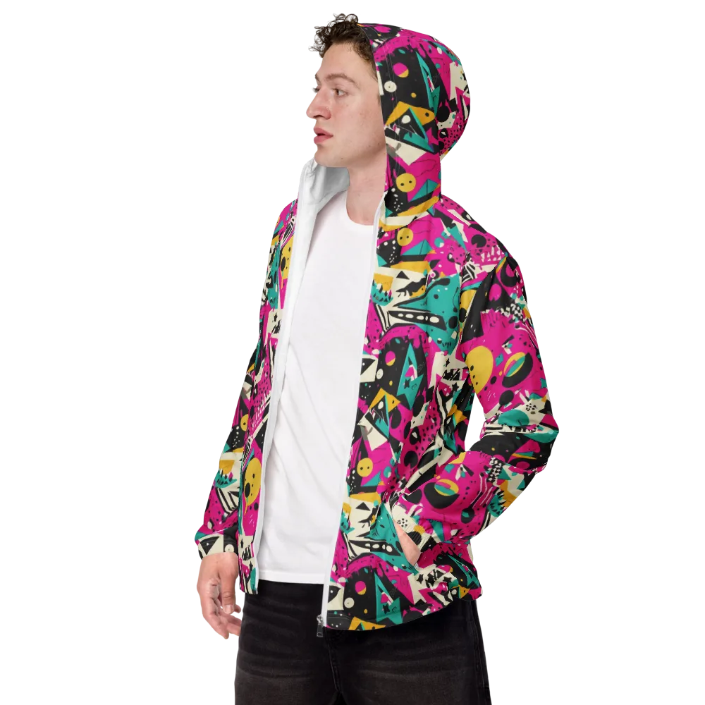 Neon Cutup on Men's Windbreaker — Left Front