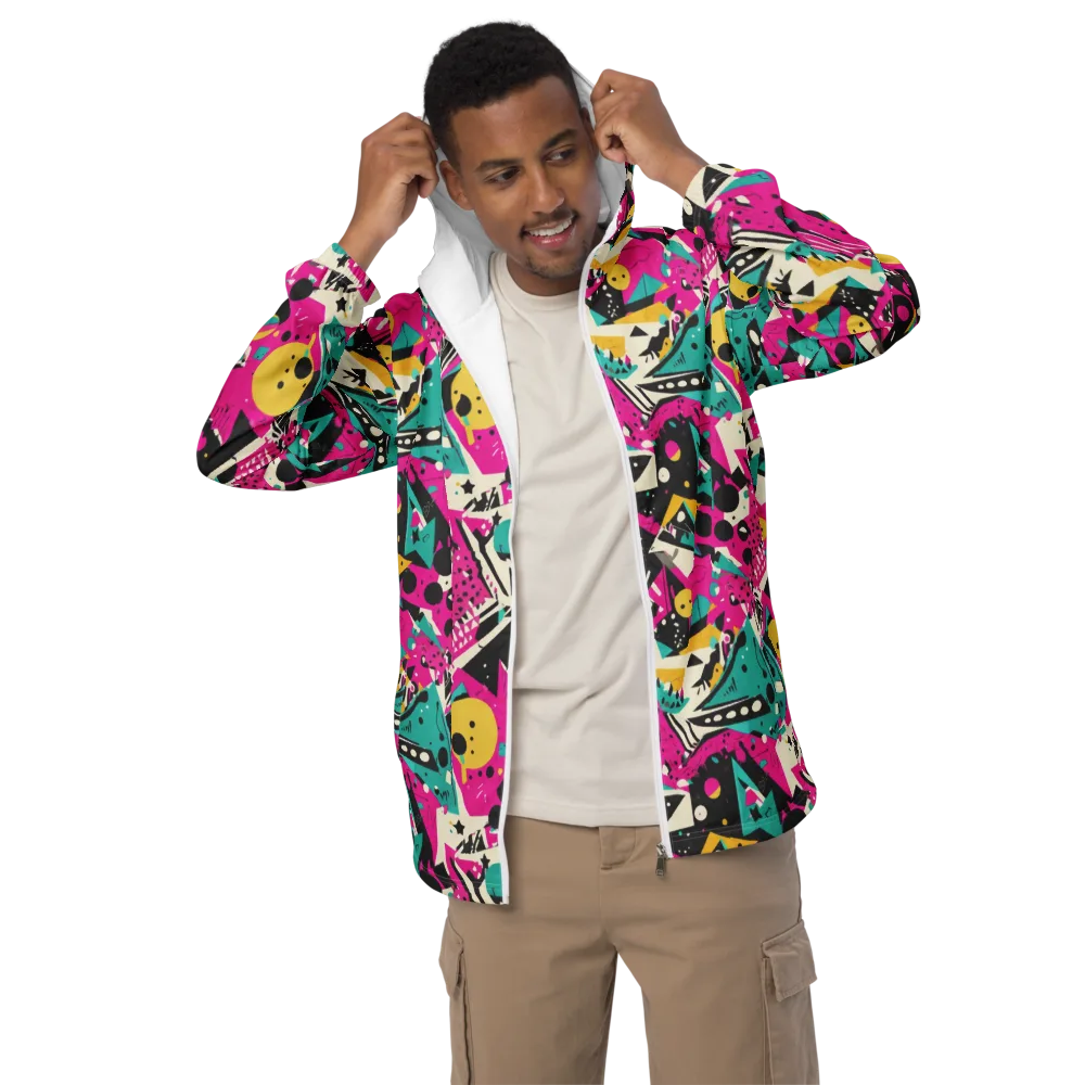 Neon Cutup on Men's Windbreaker — Front