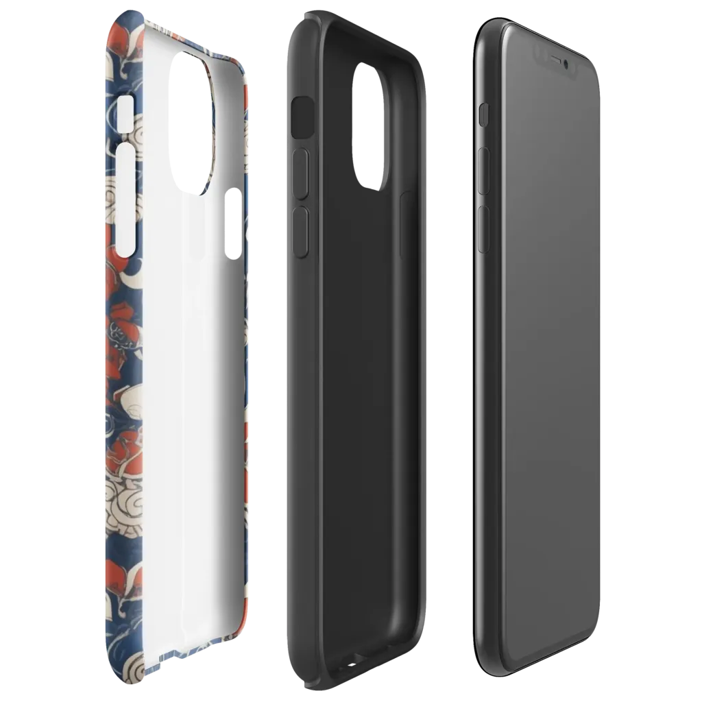 Scarlet Swirl on Tough Case for iPhone® — Right