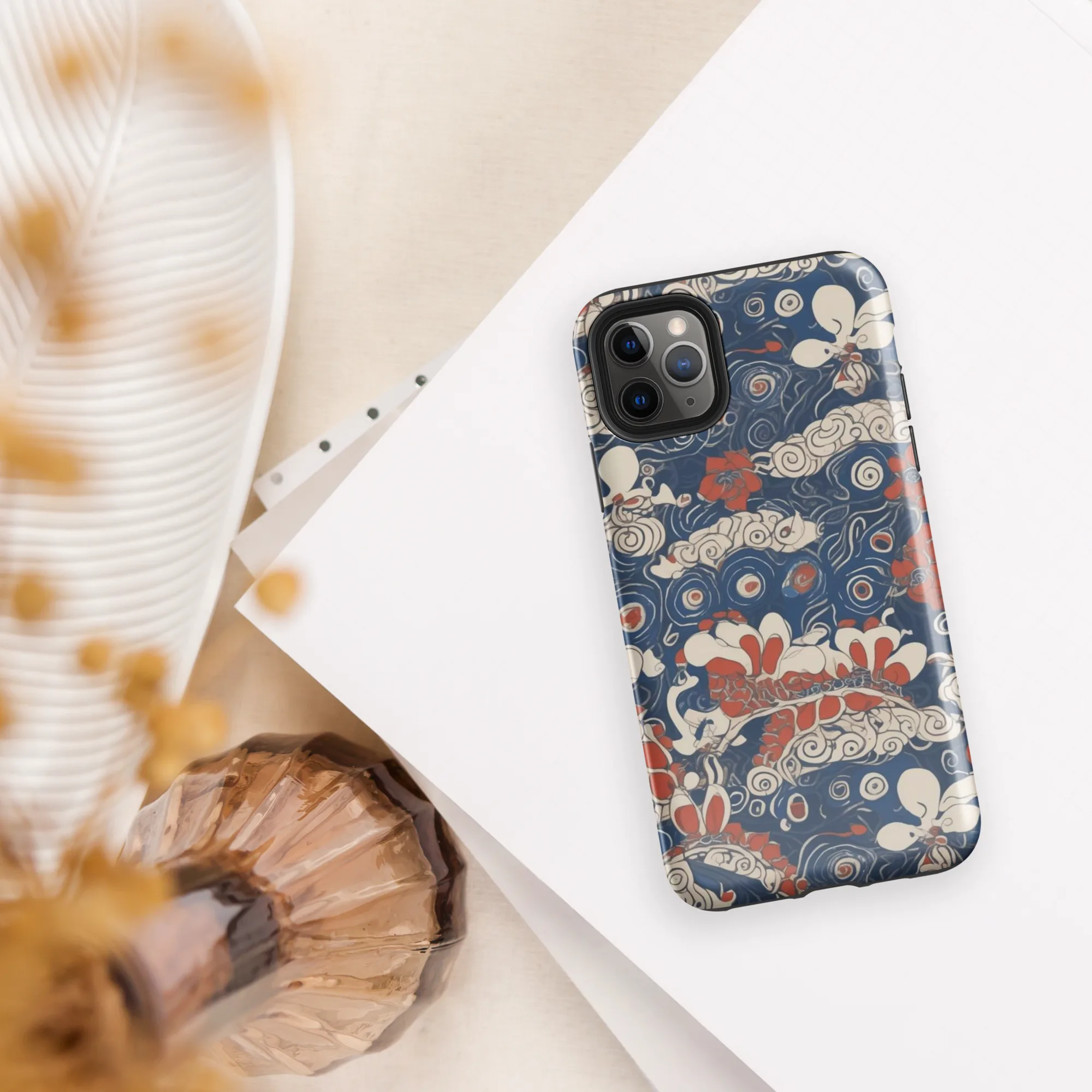 Scarlet Swirl on Tough Case for iPhone® — Front