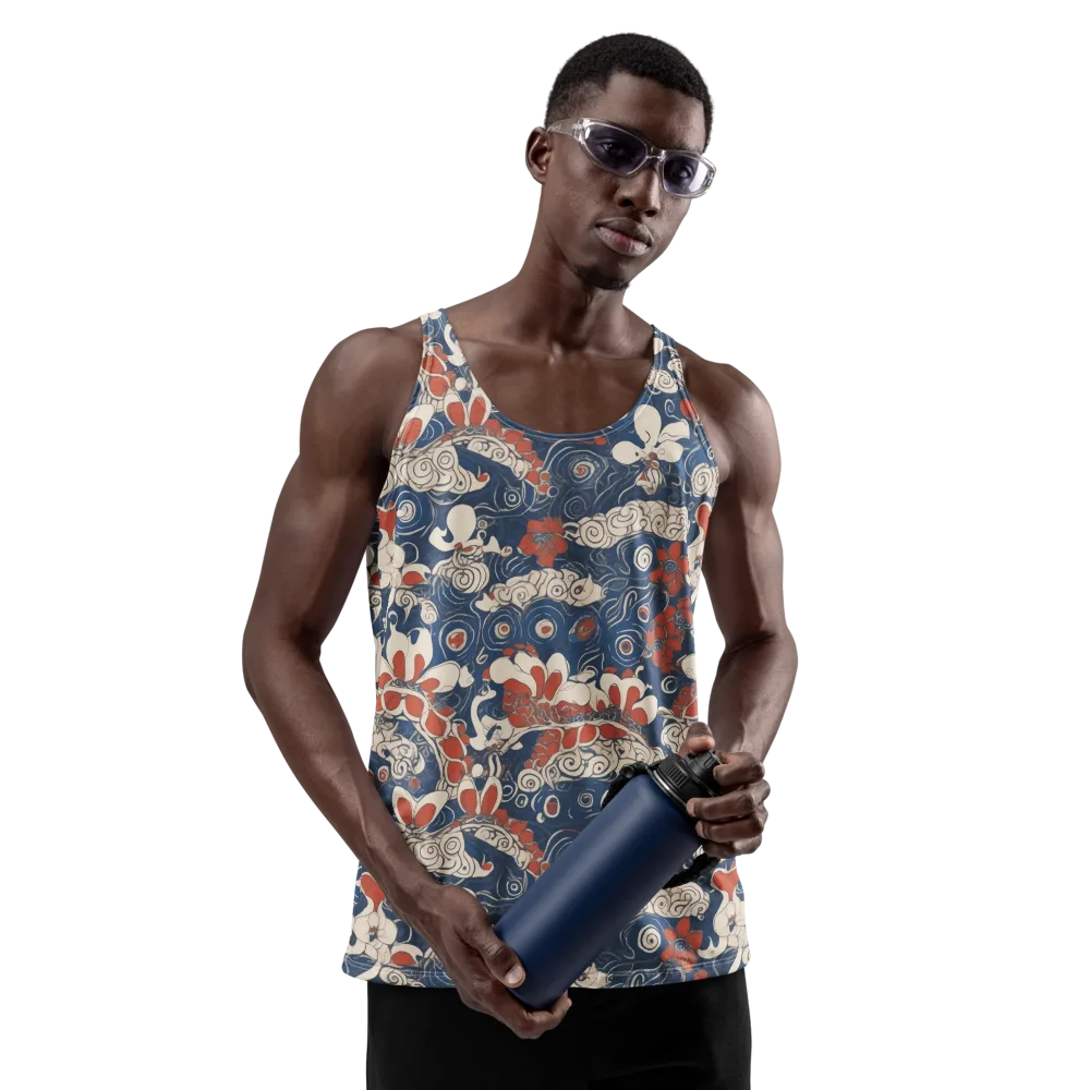 Scarlet Swirl on Men's Tank Top — Front