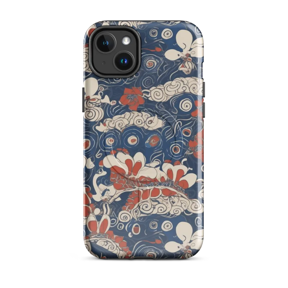 Scarlet Swirl on MagSafe Tough Case for iPhone® — Front