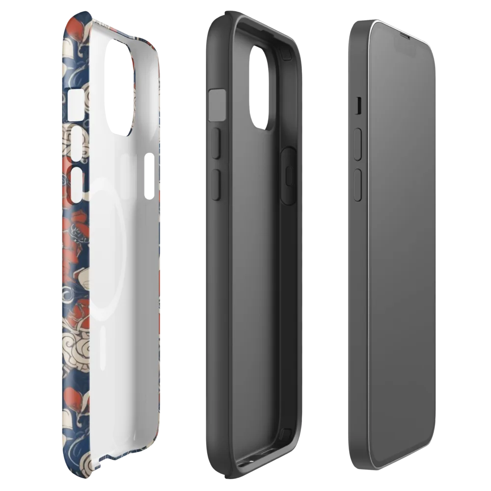 Scarlet Swirl on MagSafe Tough Case for iPhone® — Front