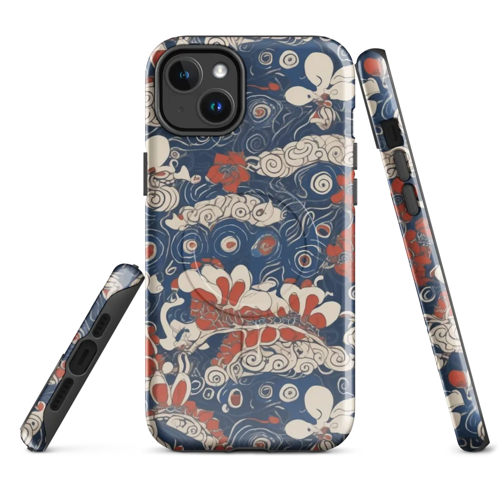 Scarlet Swirl on MagSafe Tough Case for iPhone® — Front