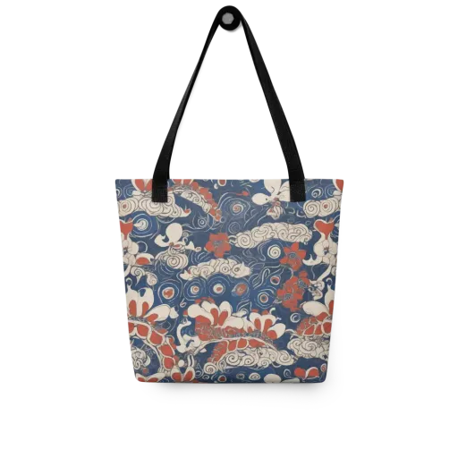 Scarlet Swirl on a Tote Bag