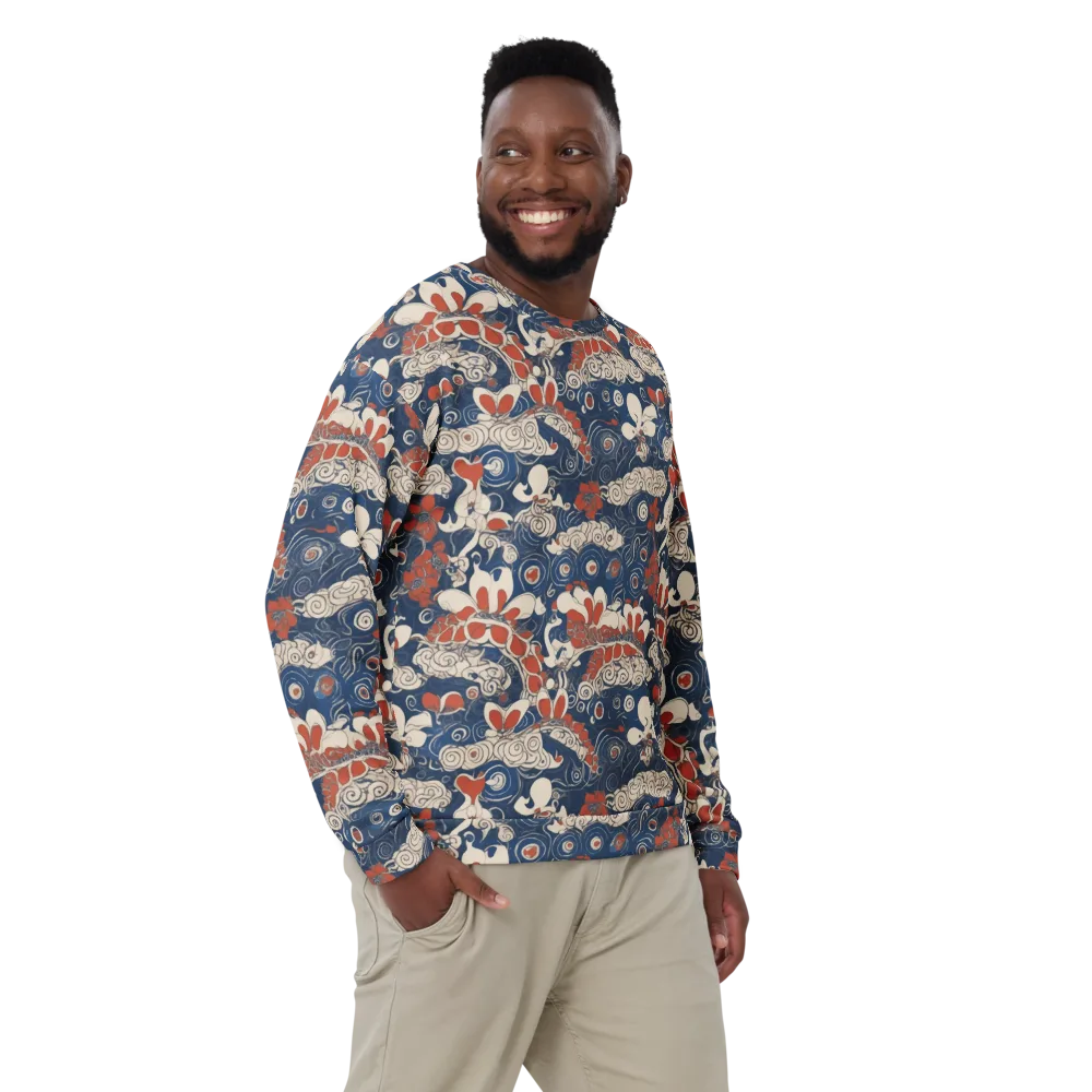 Scarlet Swirl on Sweatshirt — Front