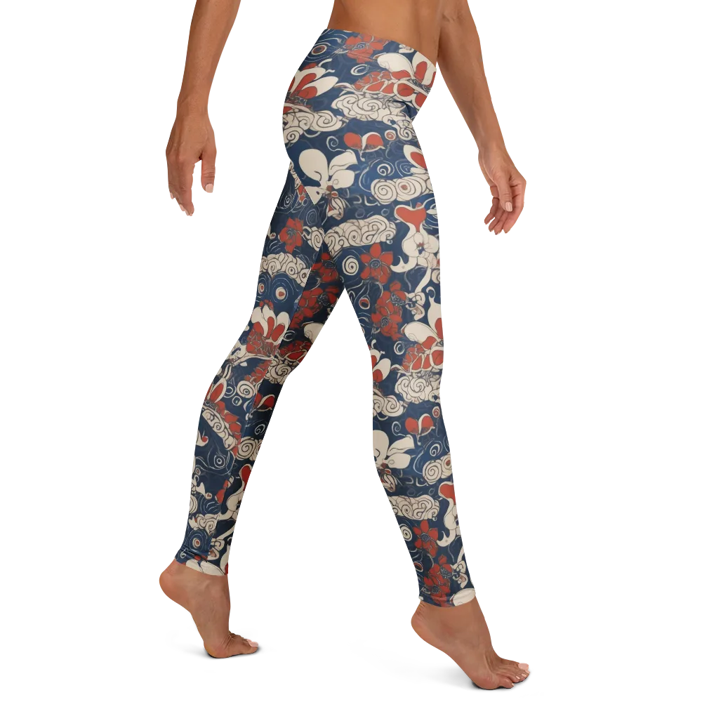 Scarlet Swirl on Leggings — Right