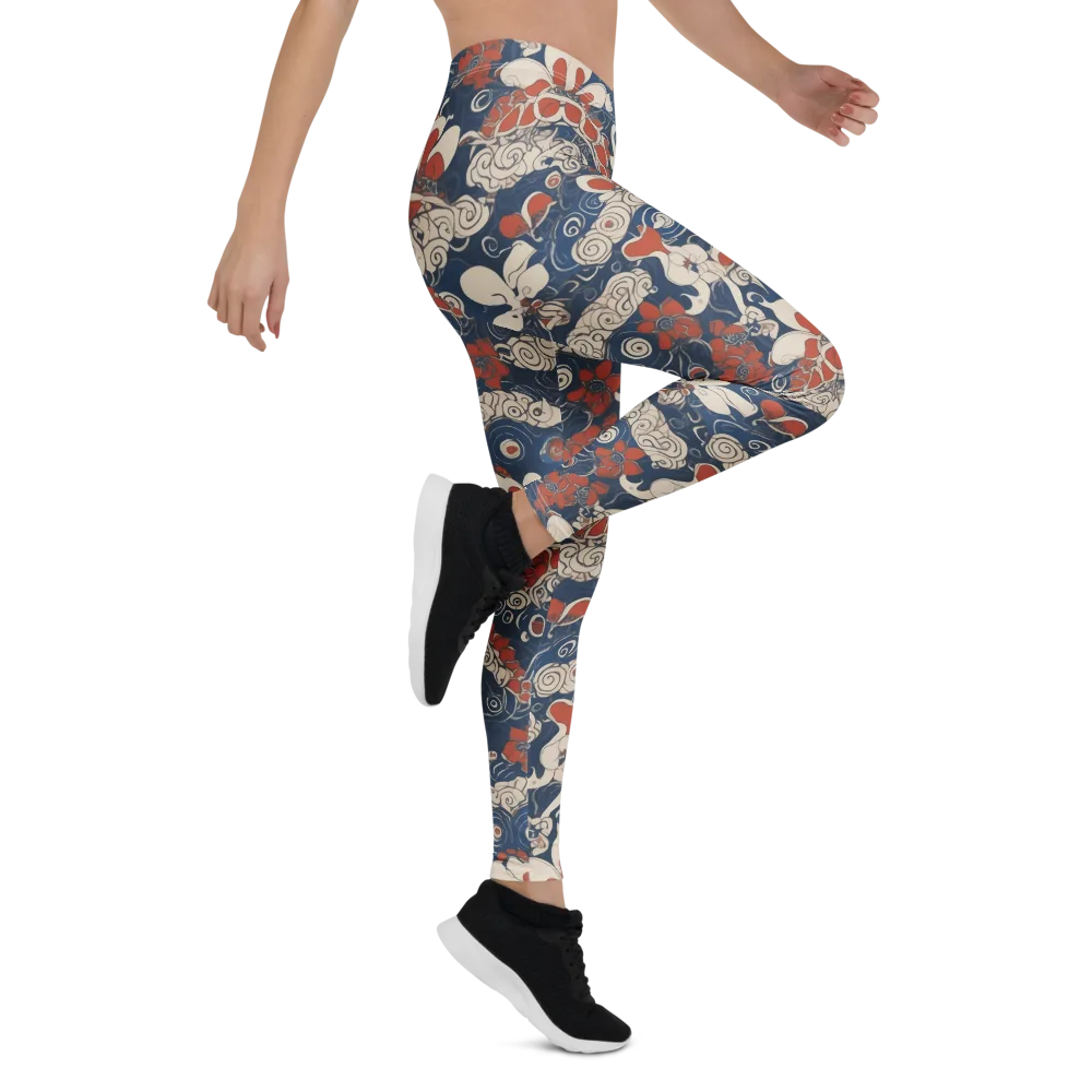 Scarlet Swirl on Leggings — Right
