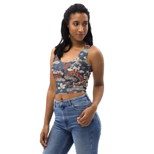 Scarlet Swirl on a Crop Top