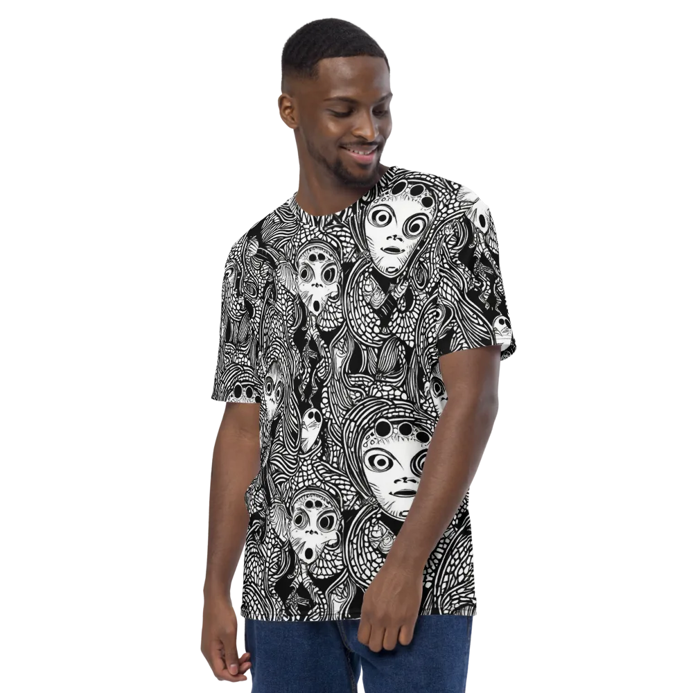 Ink-eyed Reverie on Men's Crew Neck T-Shirt — Left