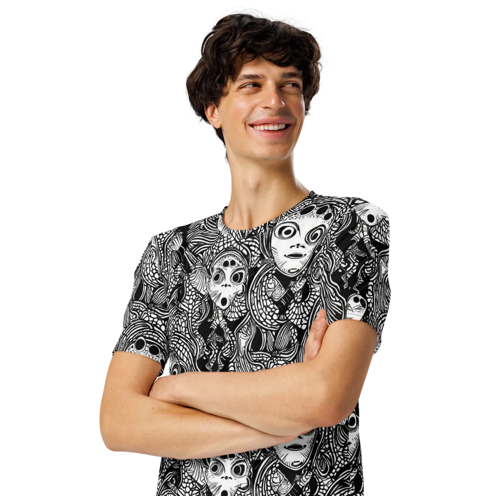 Ink-eyed Reverie on Men's Crew Neck T-Shirt — Left Front