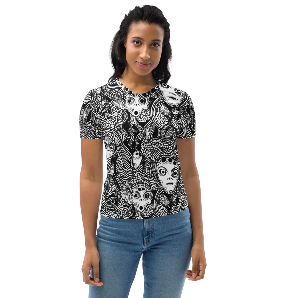 Ink-eyed Reverie on Women's Crew Neck T-Shirt — Front