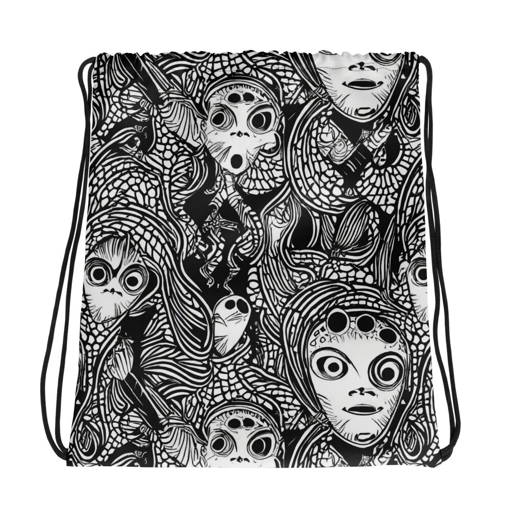 Ink-eyed Reverie on Drawstring Bag — Photo