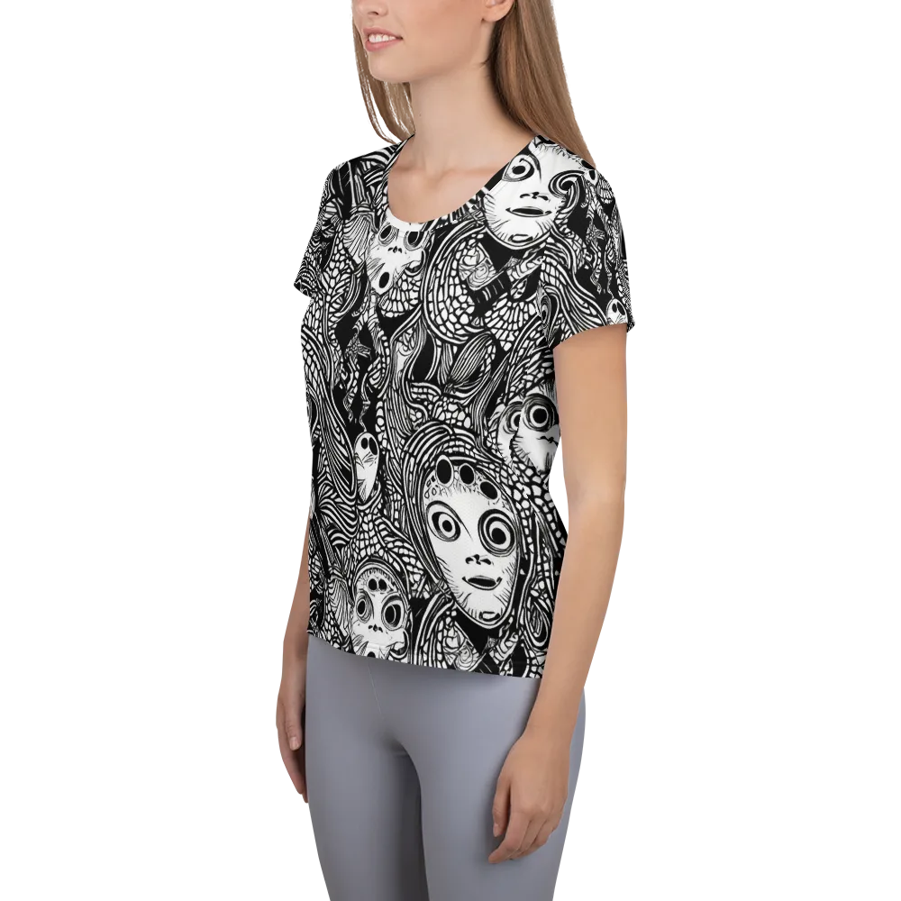 Ink-eyed Reverie on Women's Athletic T-Shirt — Left