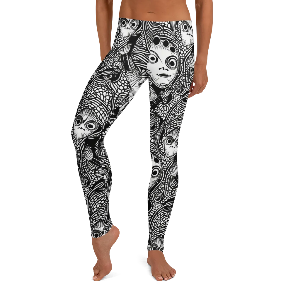 Ink-eyed Reverie on Leggings — Front