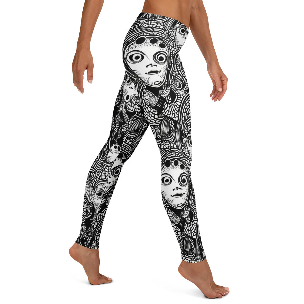 Ink-eyed Reverie on Leggings — Right