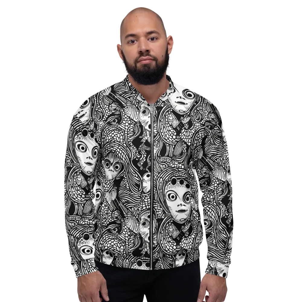 Ink-eyed Reverie on Bomber Jacket — Front