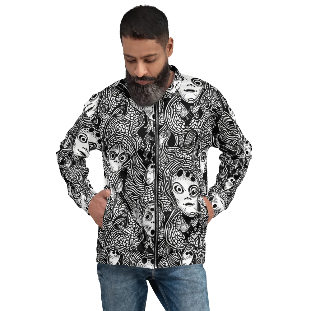 Ink-eyed Reverie on Bomber Jacket — Front