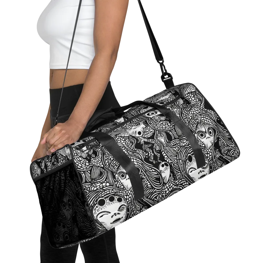 Ink-eyed Reverie on Duffle Bag — Front