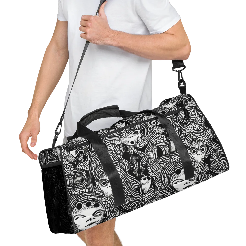 Ink-eyed Reverie on Duffle Bag — Right Front