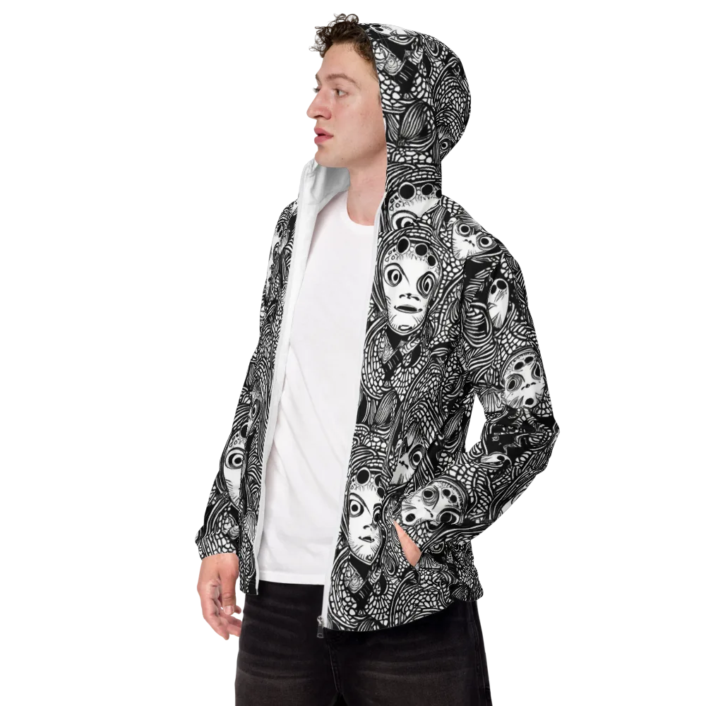 Ink-eyed Reverie on Men's Windbreaker — Left Front