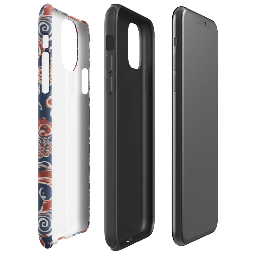 Indigo Rococo on Tough Case for iPhone® — Right