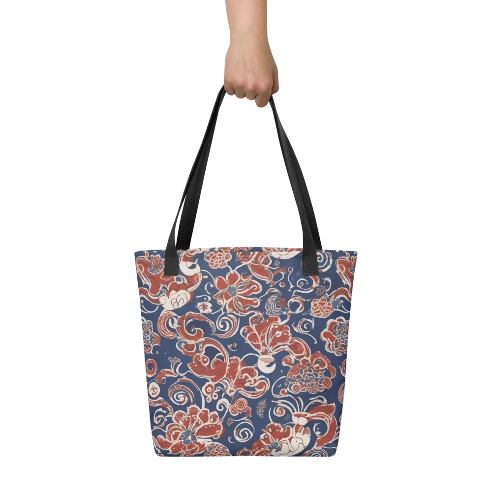 Indigo Rococo on Tote Bag — Front