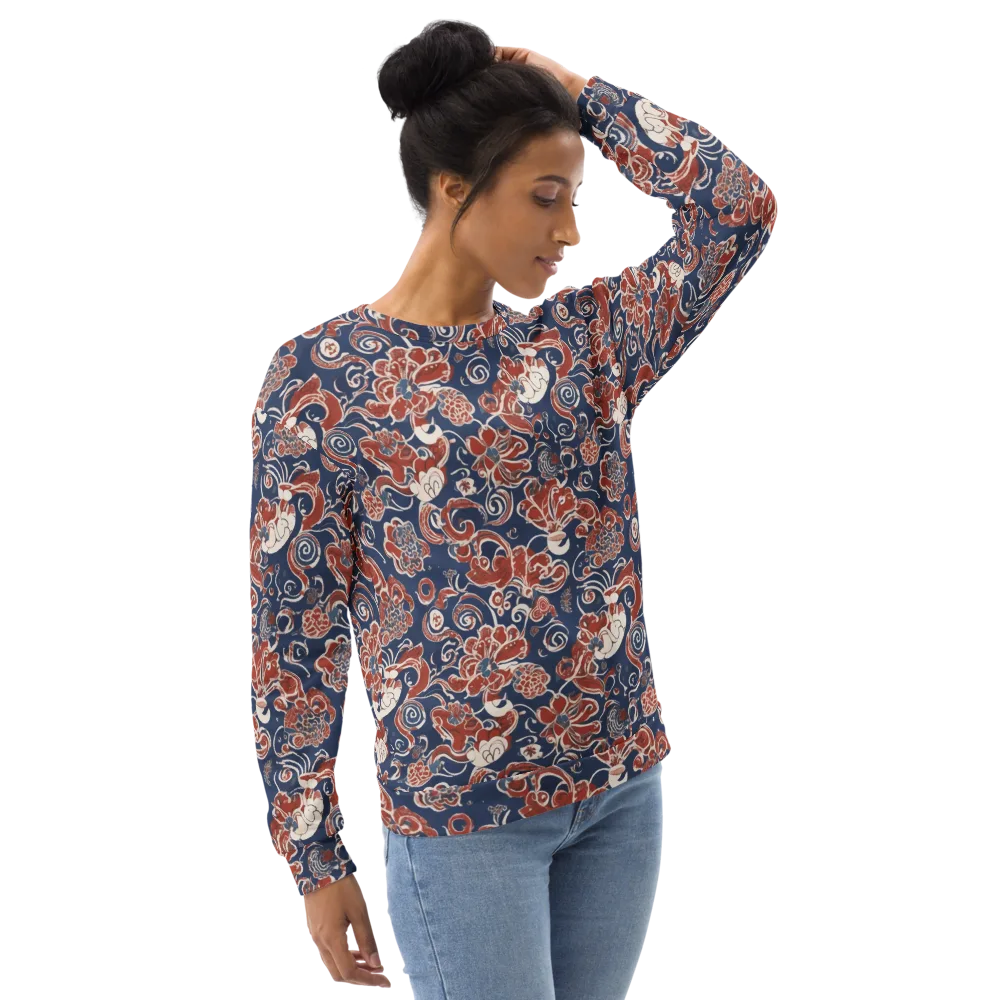 Indigo Rococo on Sweatshirt — Right Front