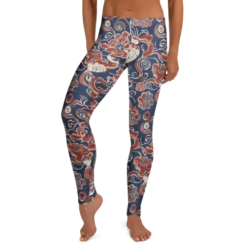 Indigo Rococo on a Leggings
