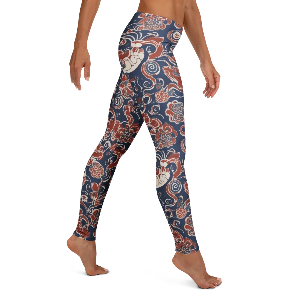 Indigo Rococo on Leggings — Right