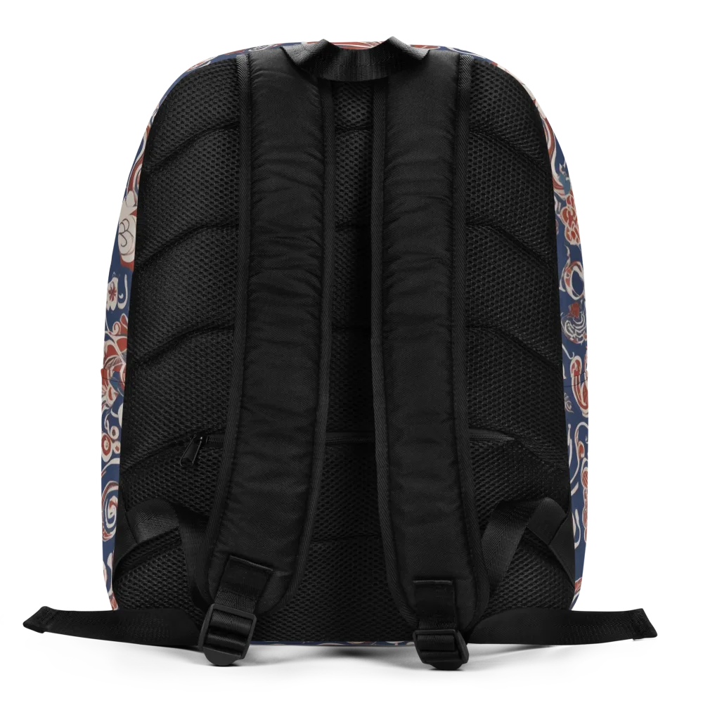 Indigo Rococo on Minimalist Backpack — Back