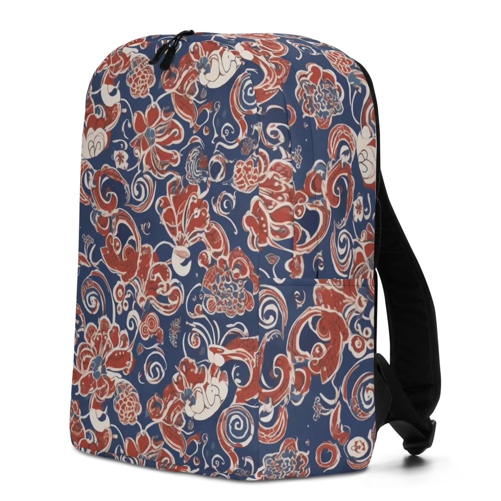 Indigo Rococo on Minimalist Backpack — Left