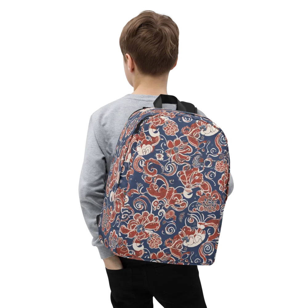 Indigo Rococo on Minimalist Backpack — Zoomed-in